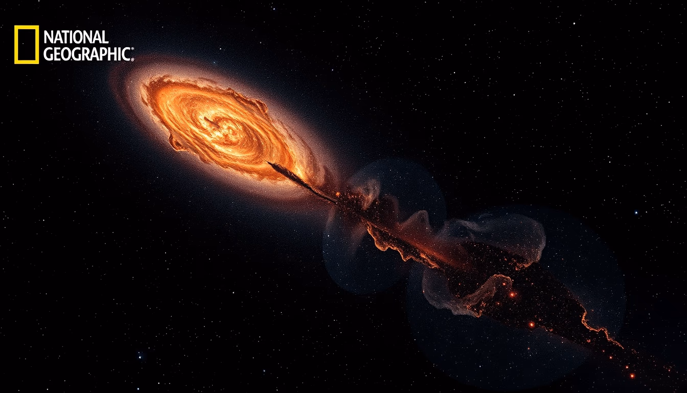 dark matter visualization in editorial style