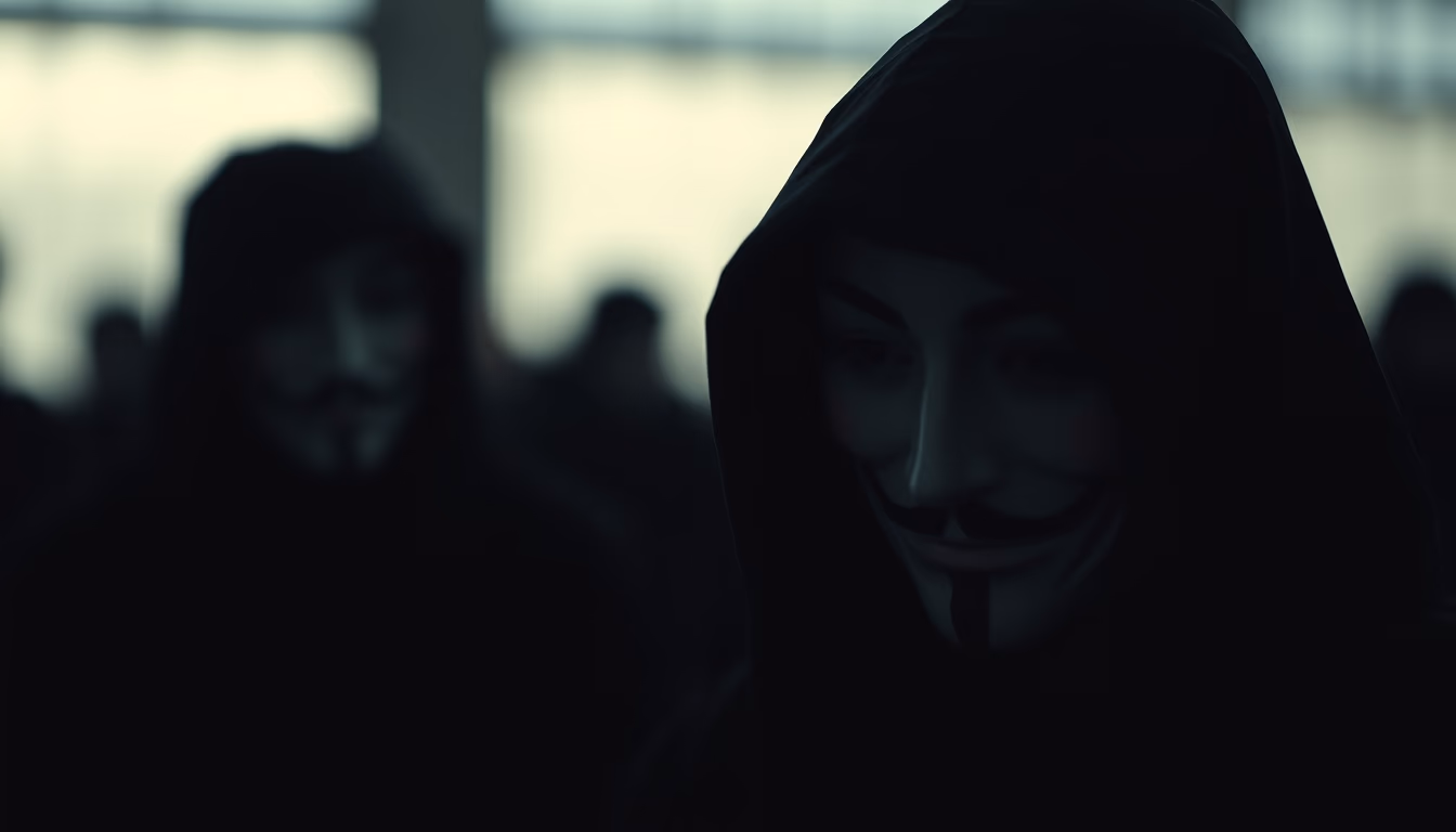 dark web concept anonymous in editorial style