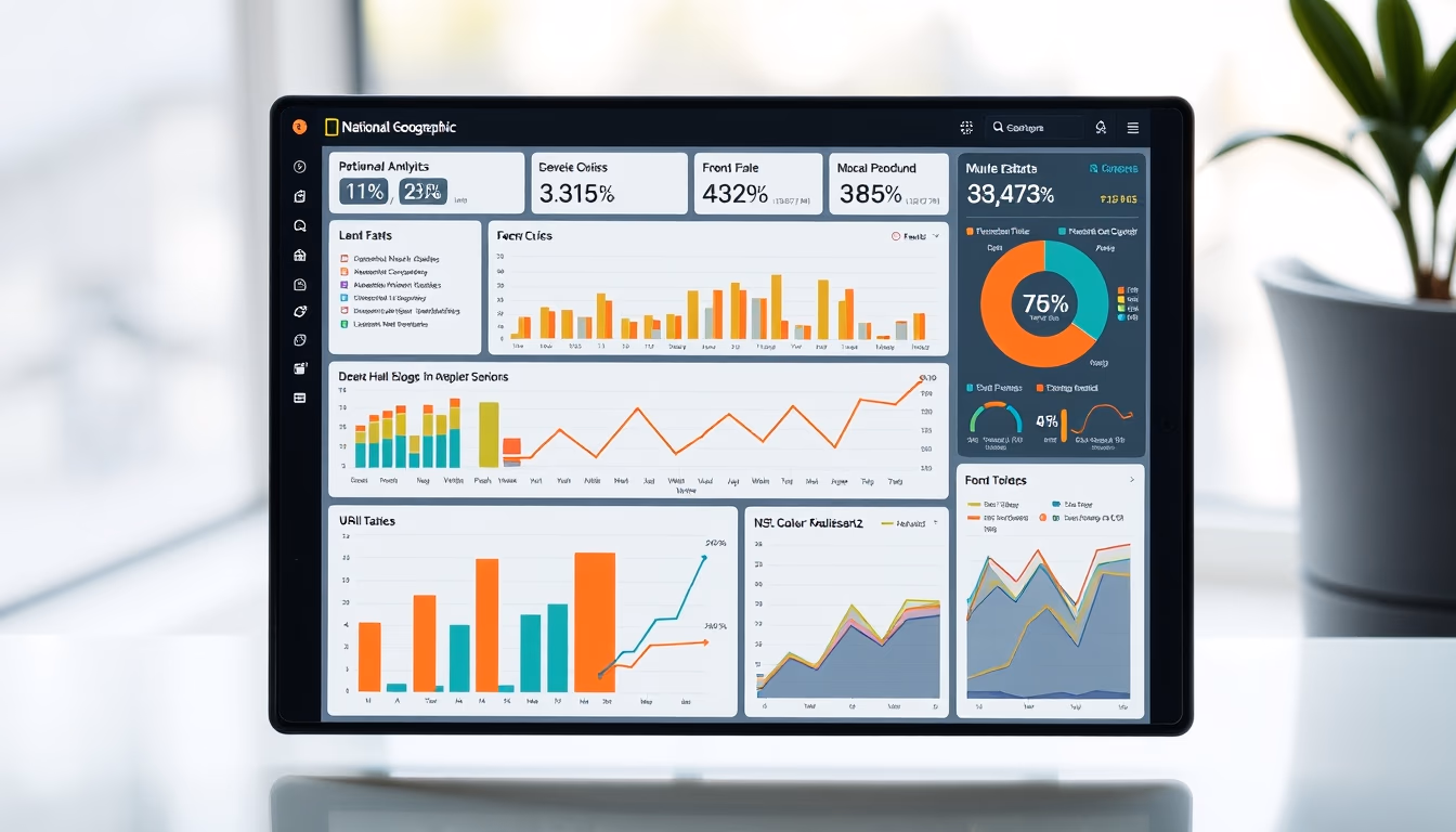 dashboard analytics modern in editorial style