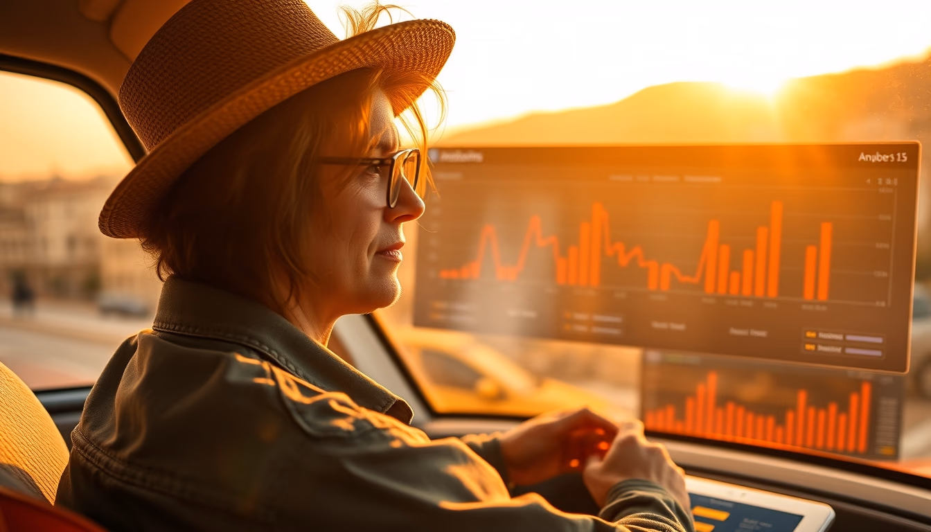 dashboard analytics modern in editorial style