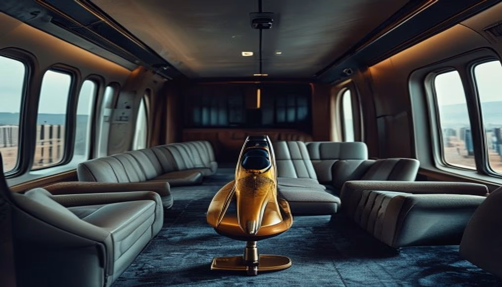 Dassault falcon 8x lounge em fotografia editorial de luxo