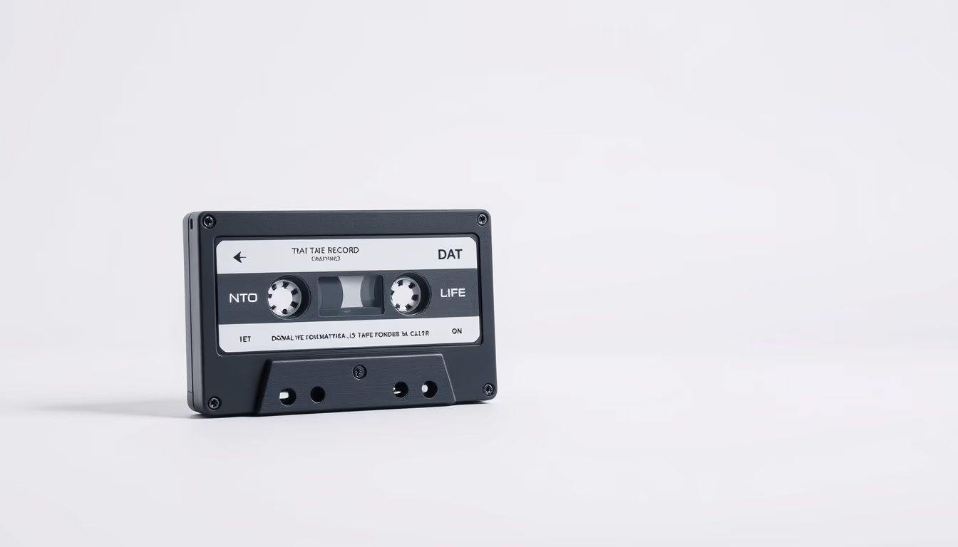 dat tape recorder in editorial style