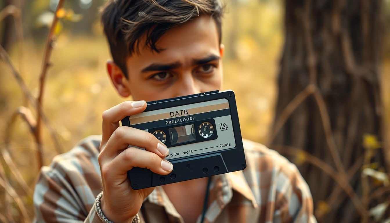 dat tape recorder in editorial style