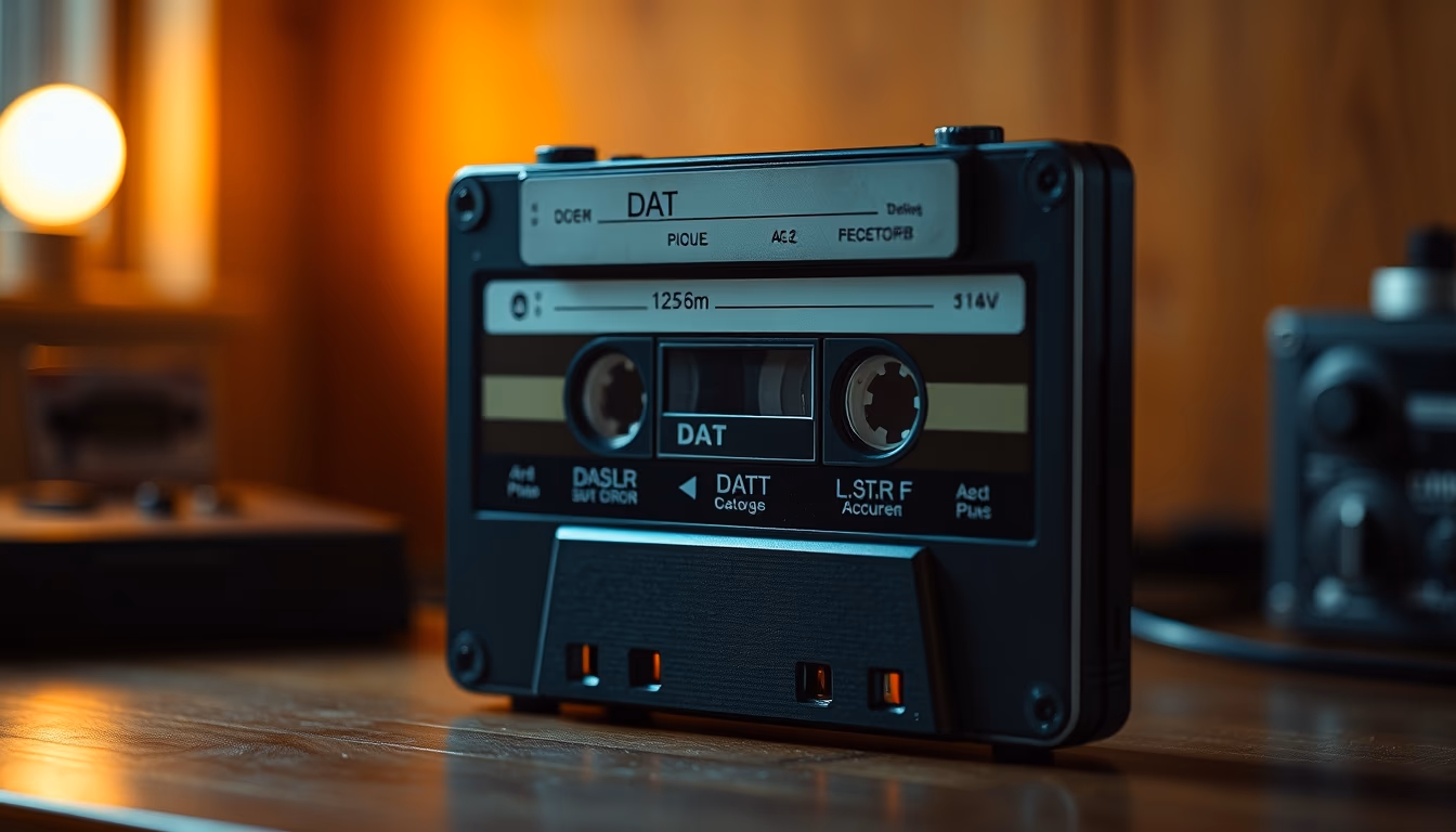 dat tape recorder in editorial style