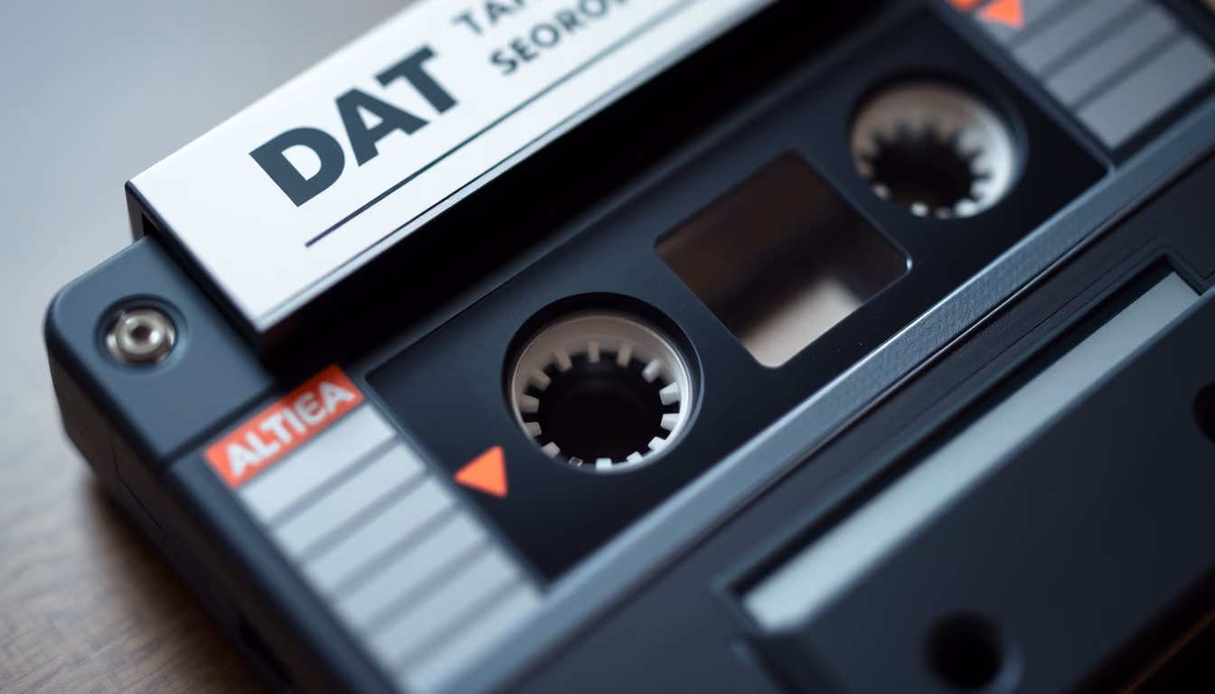 dat tape recorder in editorial style