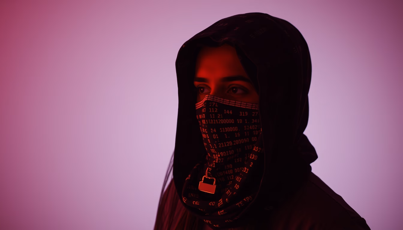 data breach alert red in editorial style