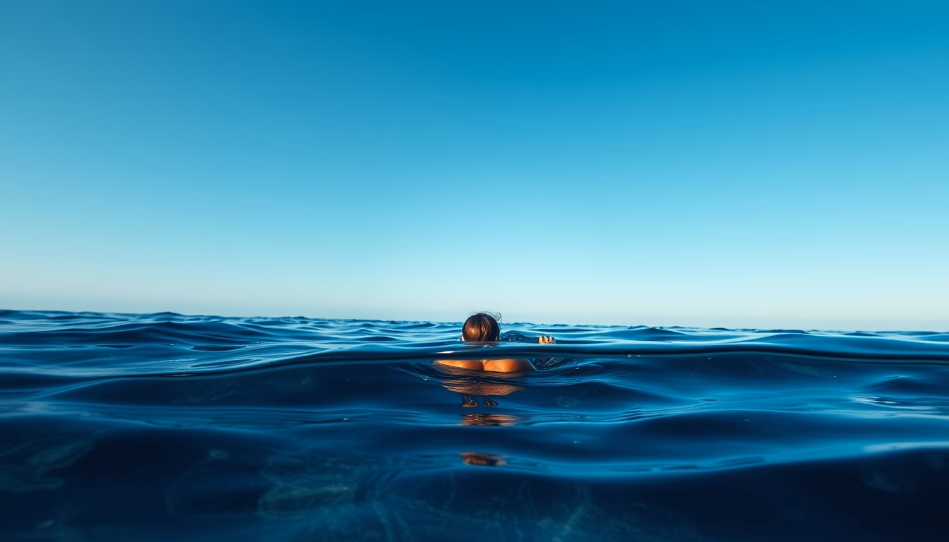 dead sea floating in editorial style