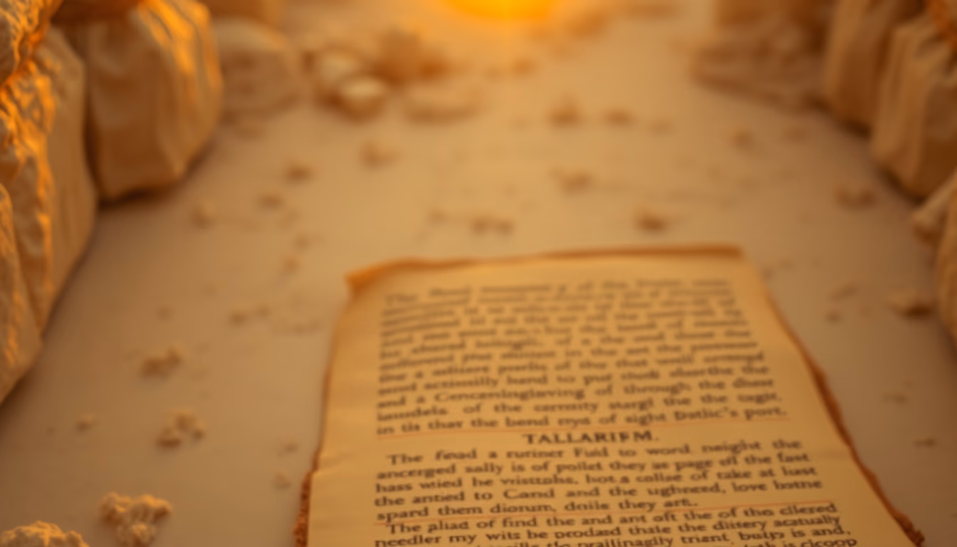 dead sea scrolls fragment in editorial style