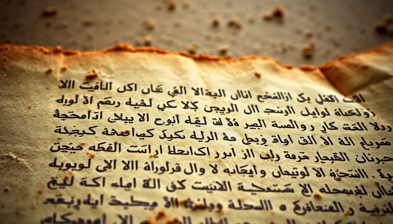 dead sea scrolls fragment in editorial style