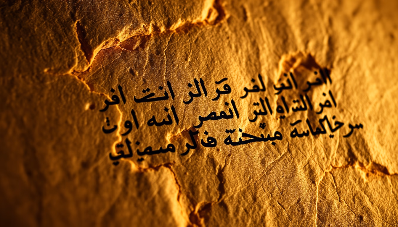 dead sea scrolls fragment in editorial style