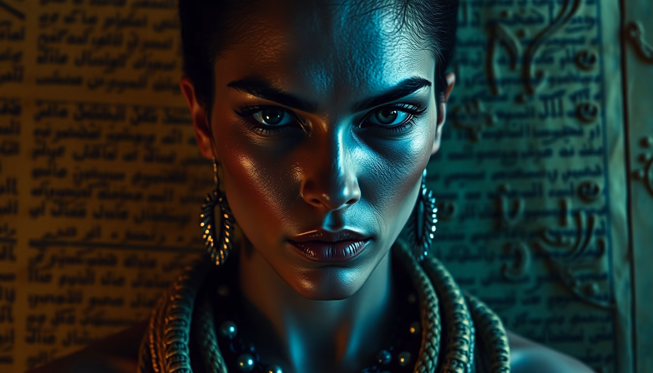 dead sea scrolls fragment in editorial style