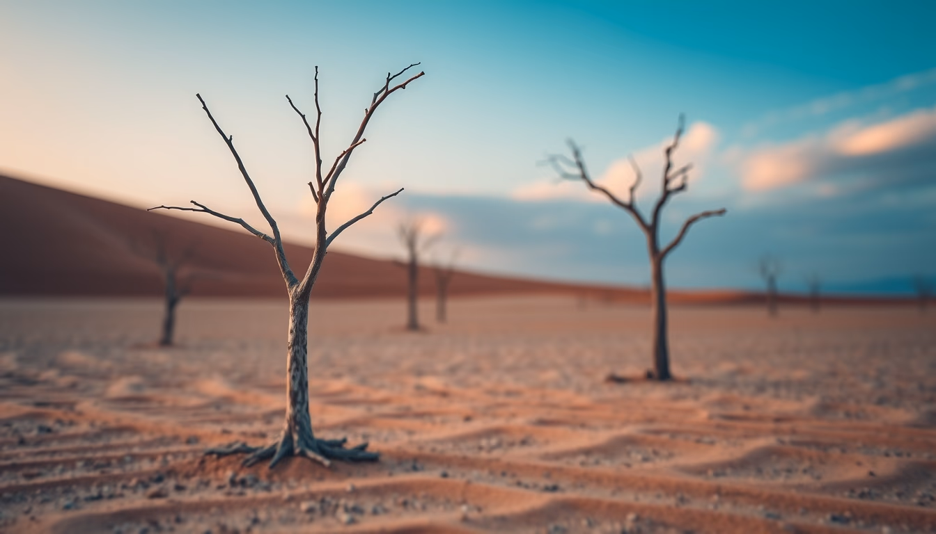 dead vlei namibia trees in editorial style