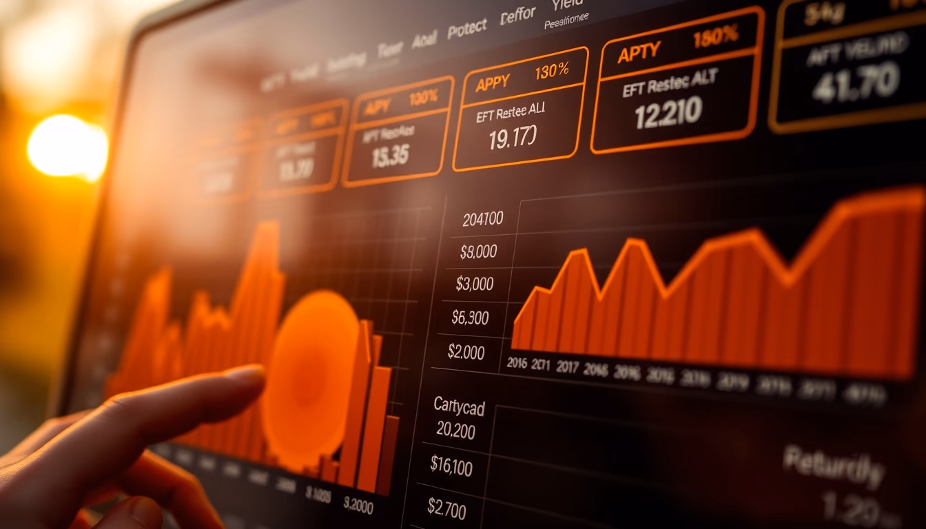 Agregador de yield DeFi dashboard mostrando APY entre protocolos em estilo editorial