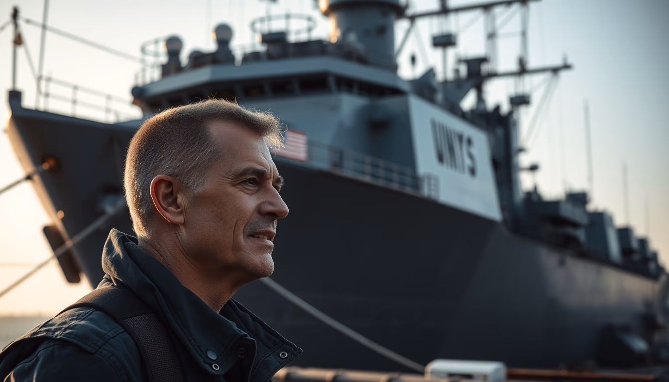 destroyer naval ship in editorial style