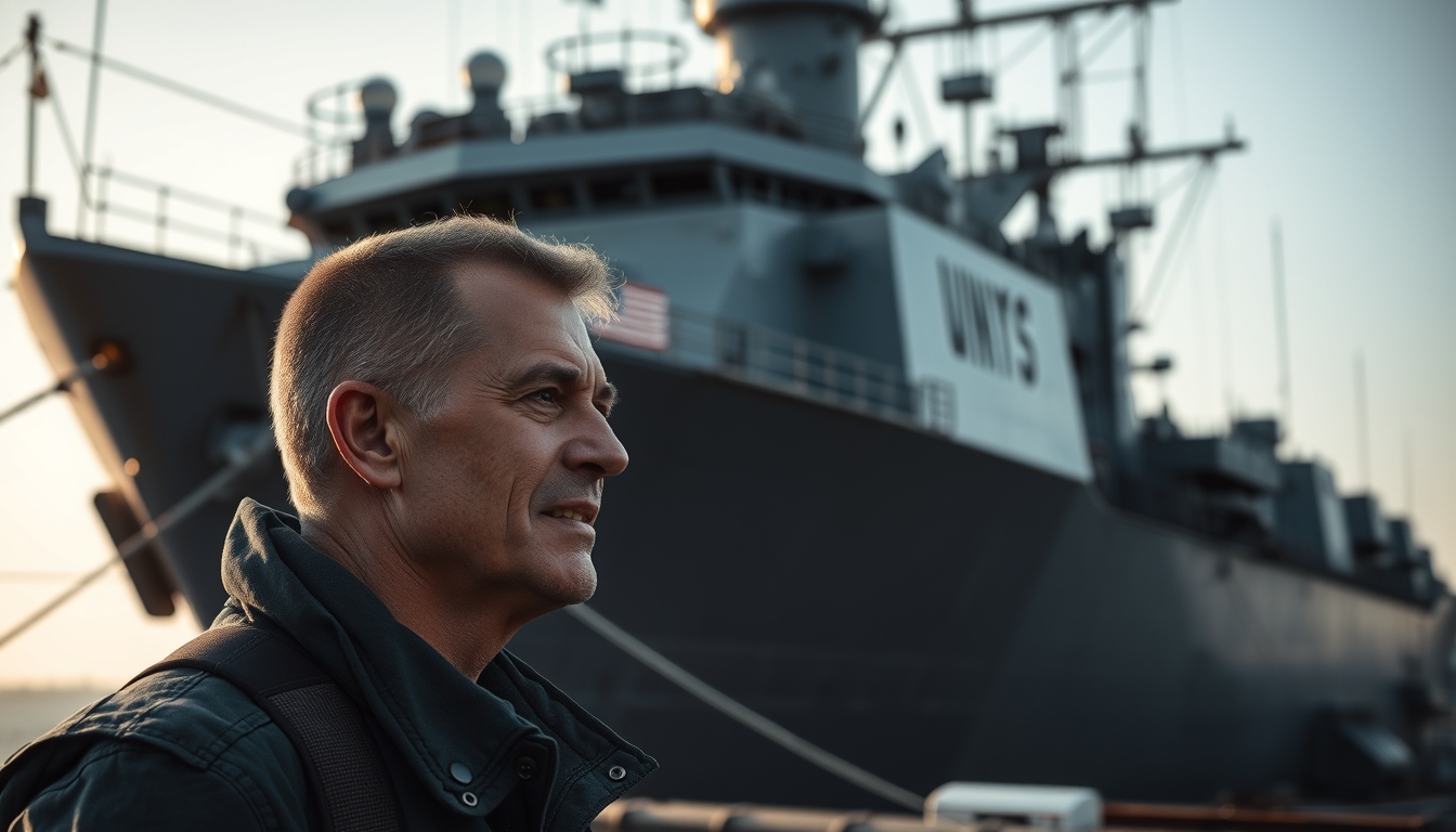 destroyer naval ship in editorial style