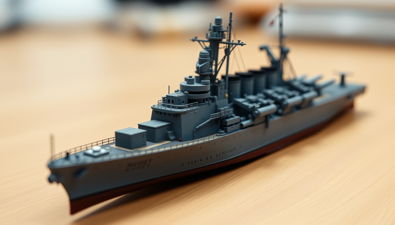 destroyer naval ship in editorial style