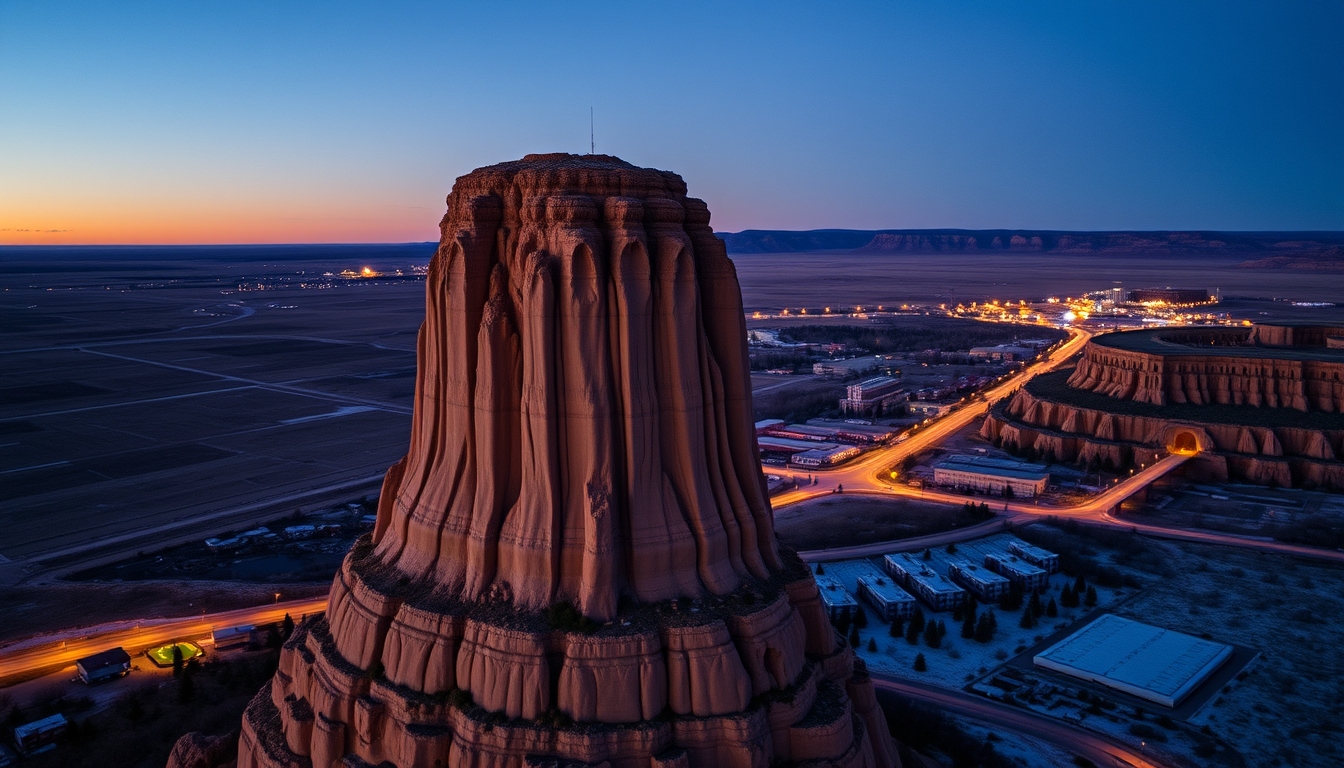 devil tower wyoming in editorial style