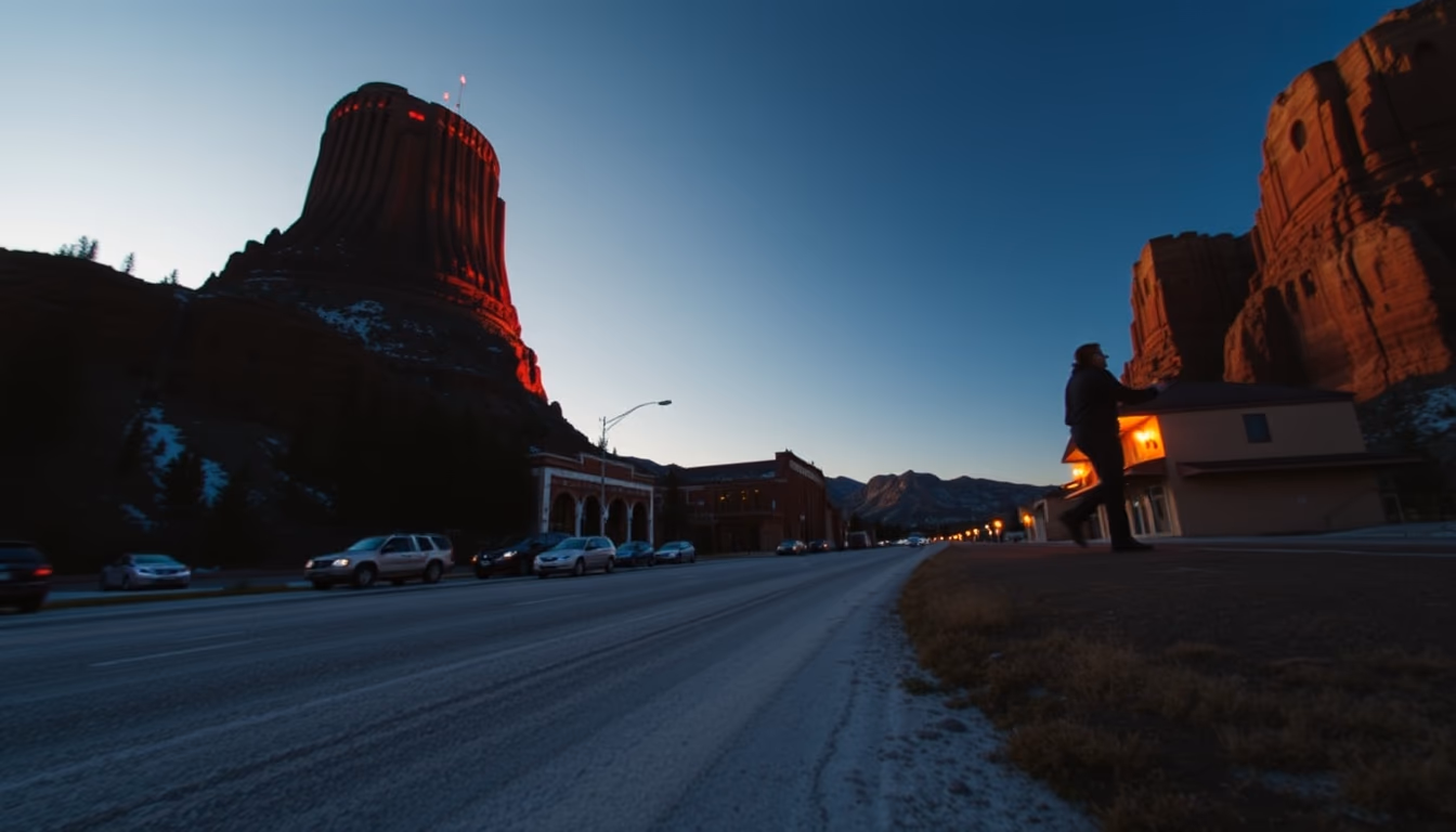 devil tower wyoming in editorial style