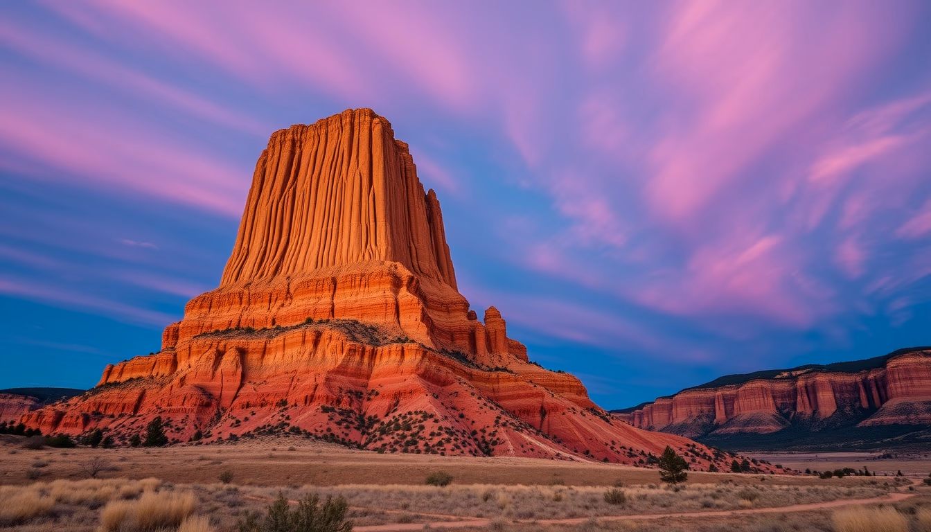 devil tower wyoming in editorial style