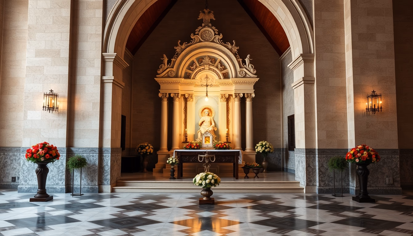 dia de los muertos altar in editorial style