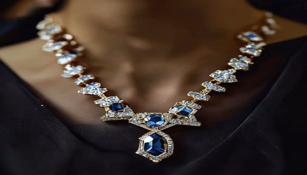 diamond rivière necklace classic in luxury editorial photography