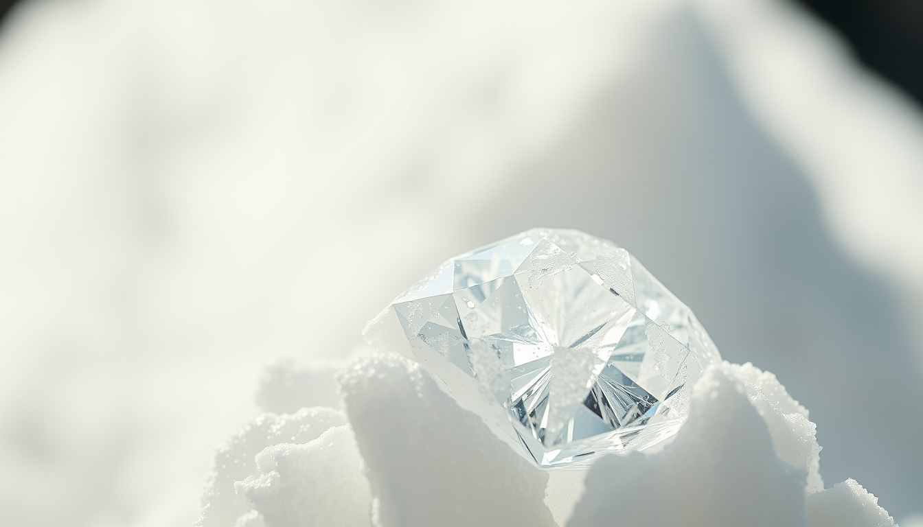 diamond rough crystal in editorial style