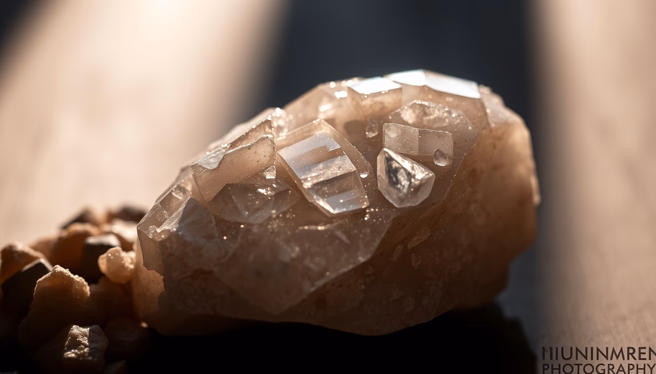 diamond rough crystal in editorial style