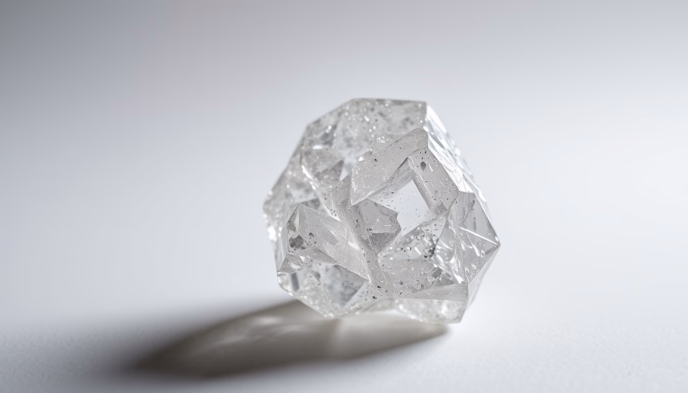 diamond rough crystal in editorial style
