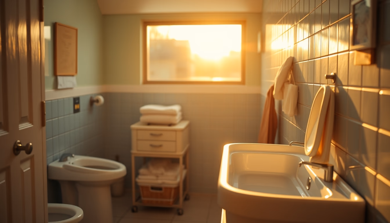 diaper changing station in editorial style