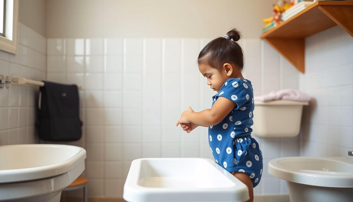 diaper changing station in editorial style