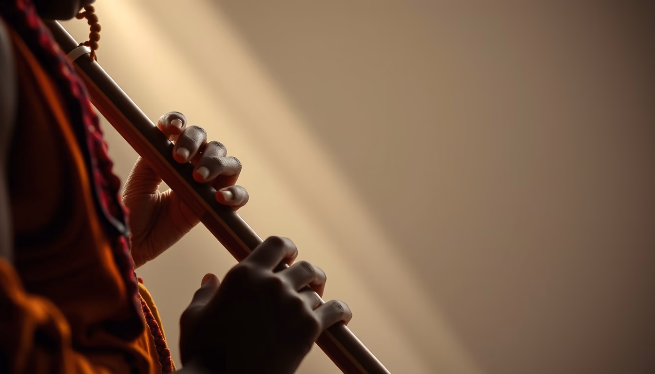 didgeridoo aboriginal in editorial style