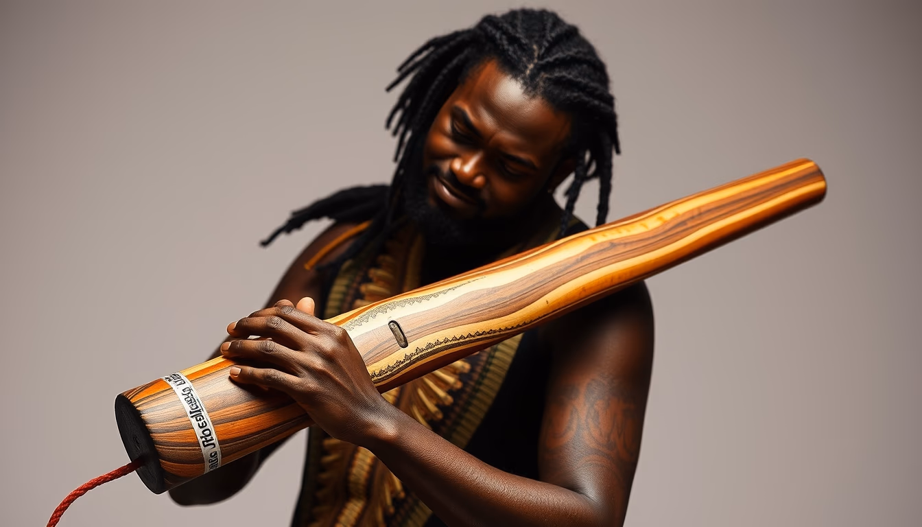 Didgeridoo aboriginal em estilo editorial