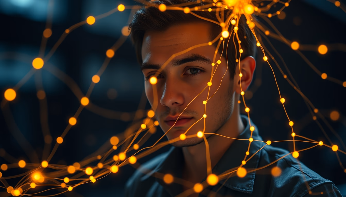 distributed ledger glowing connections in editorial style