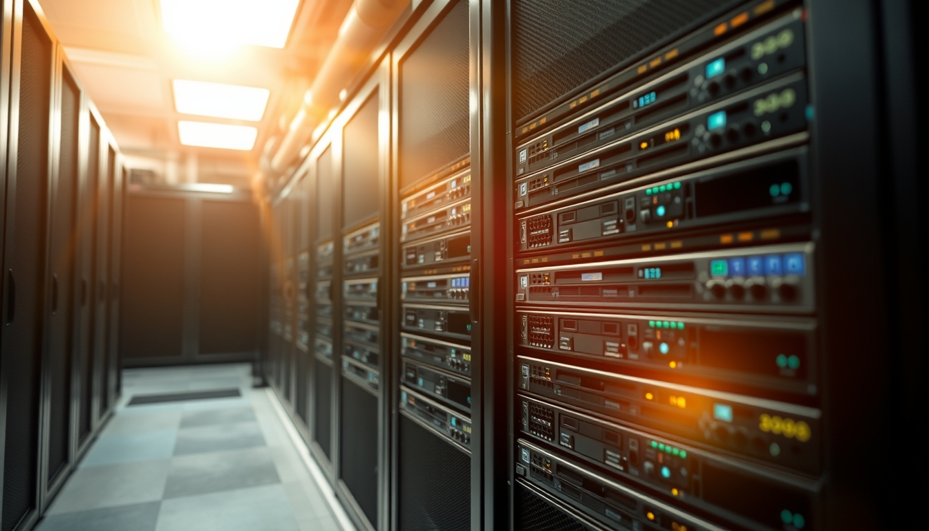 distributed ledger multiple servers in data center in editorial style