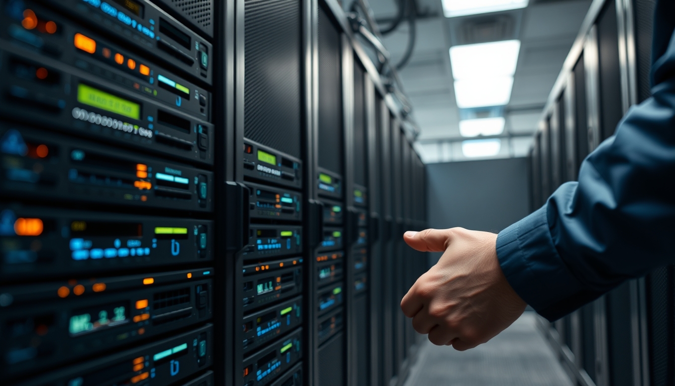 distributed ledger multiple servers in data center in editorial style