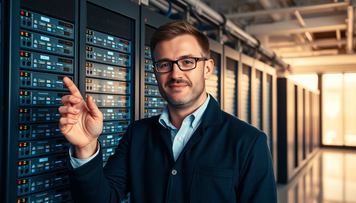 distributed ledger multiple servers in data center in editorial style