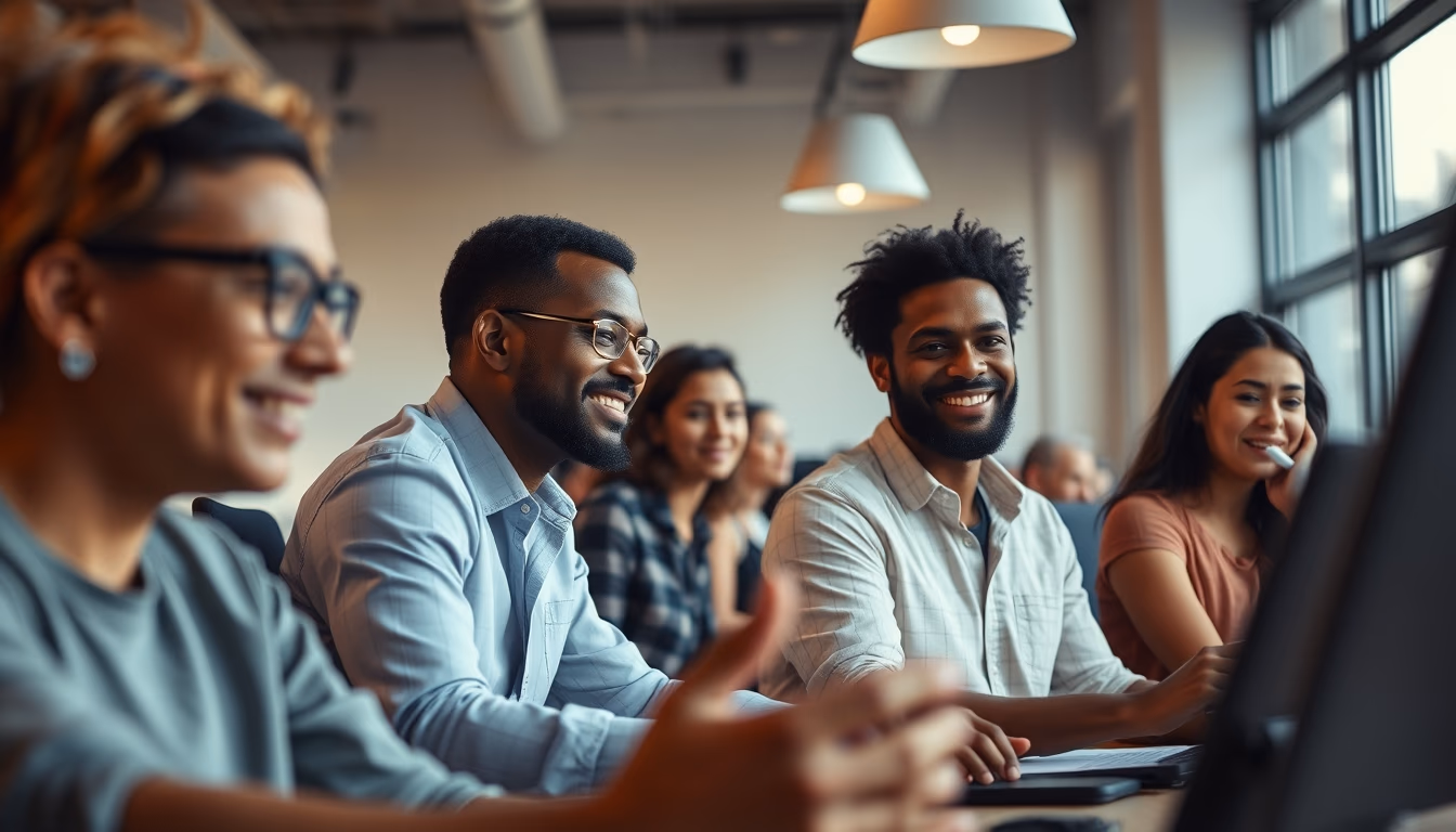 diverse software engineering team in modern co-working space in editorial style