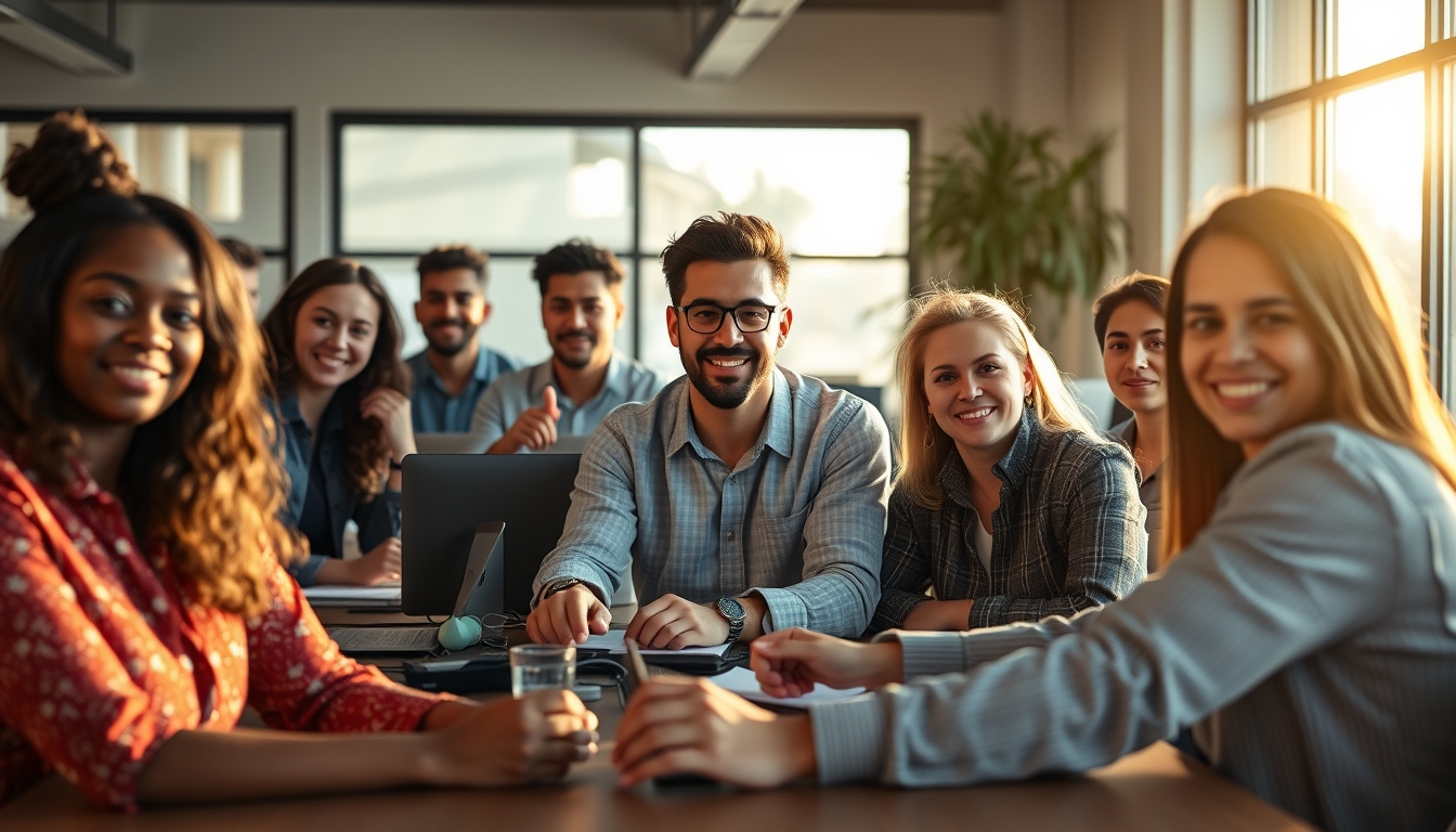 Time de engenharia de software em coworking brasileiro em estilo editorial