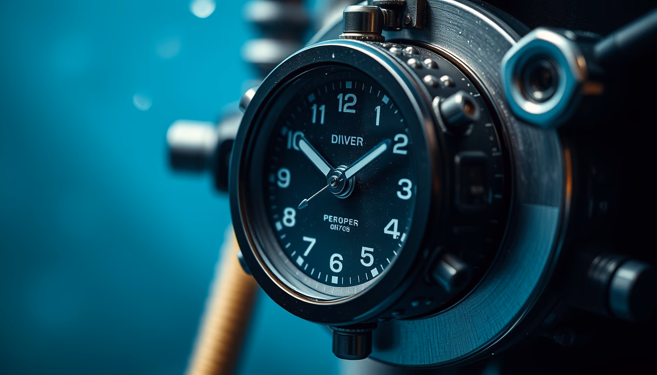 diving regulator detail in editorial style