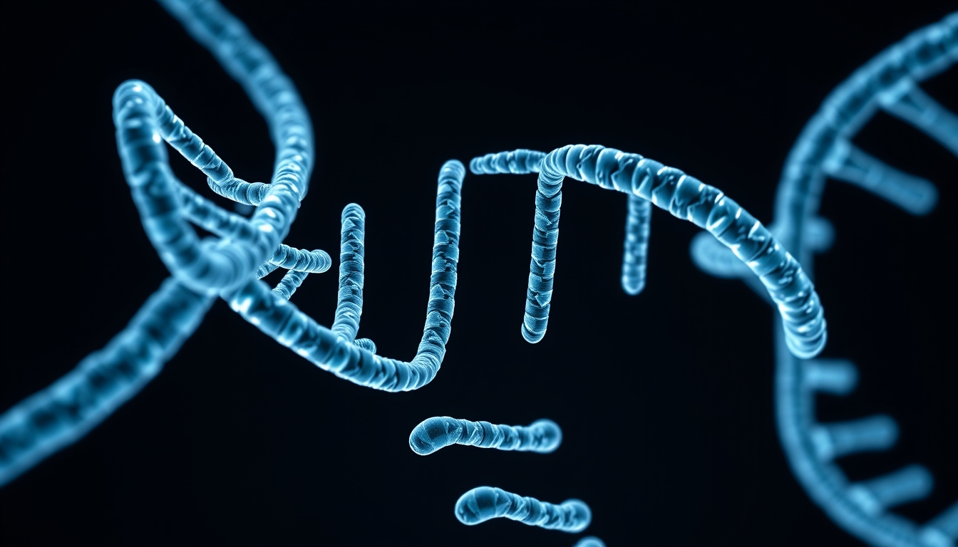 dna double helix 3D render in editorial style