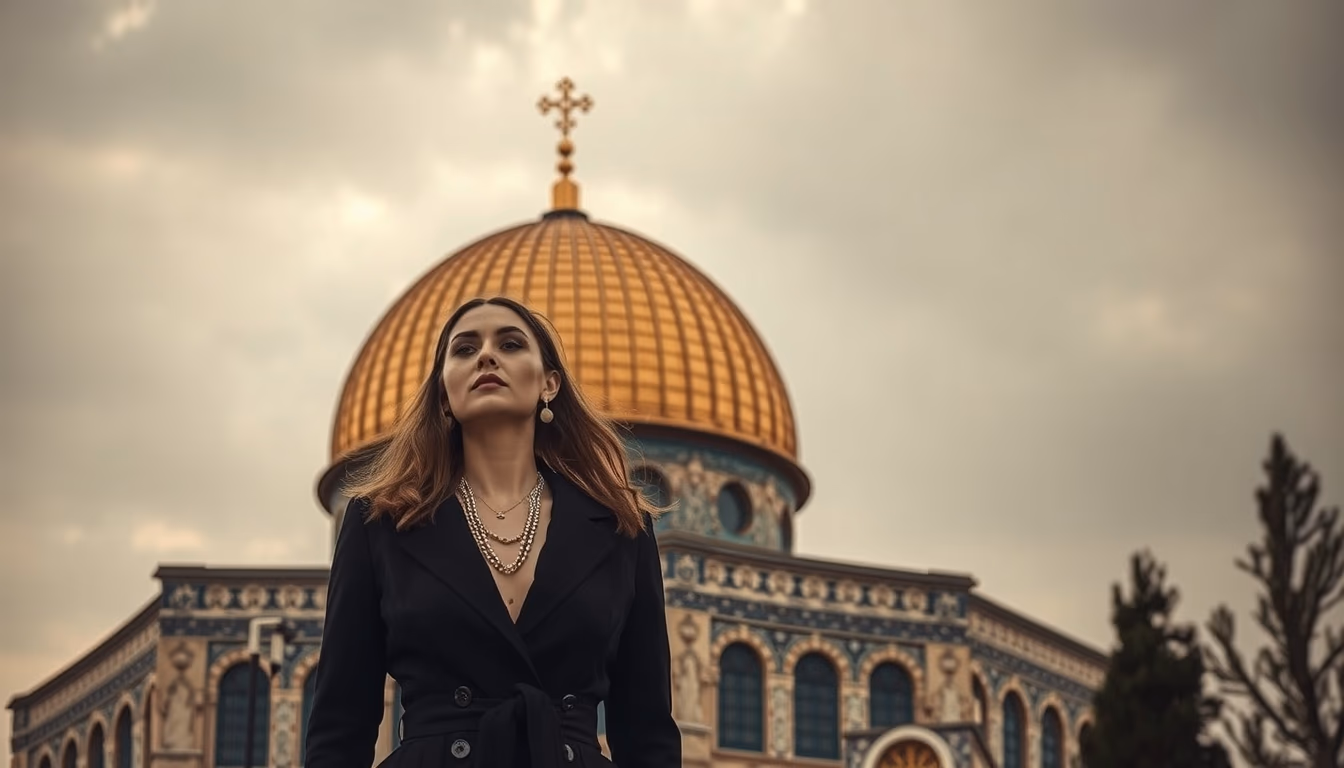 dome of the rock jerusalem in editorial style