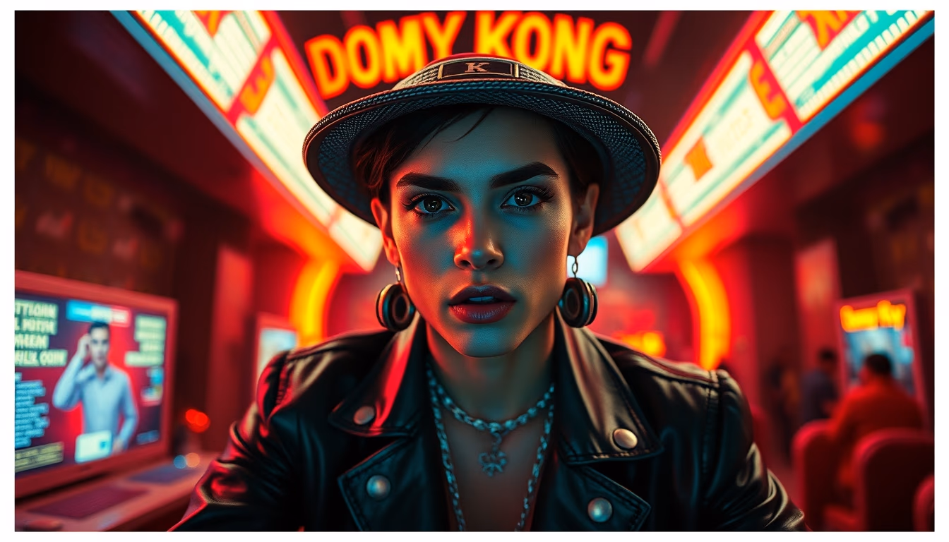 donkey kong screen retro in editorial style