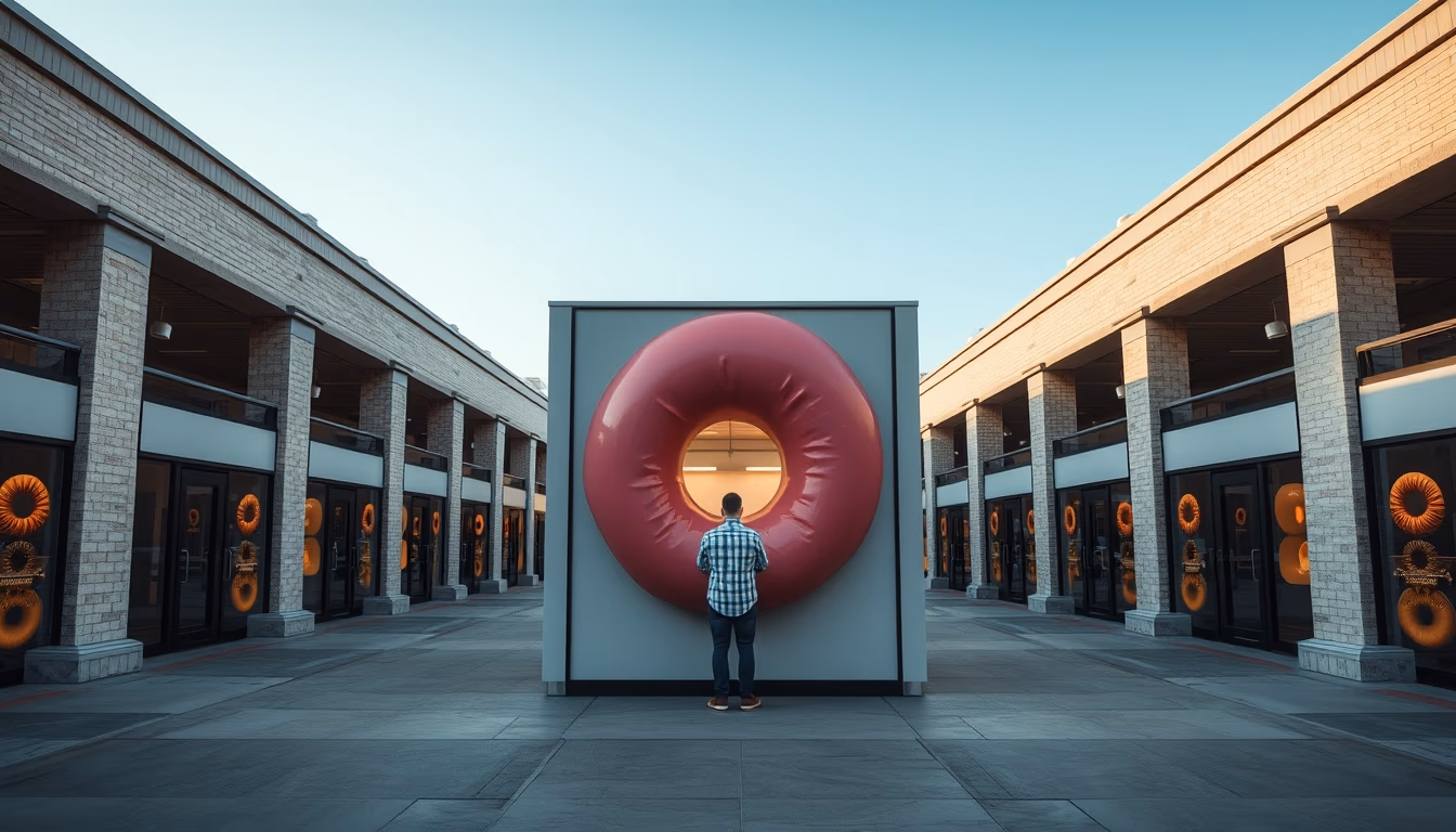 donut box variety in editorial style