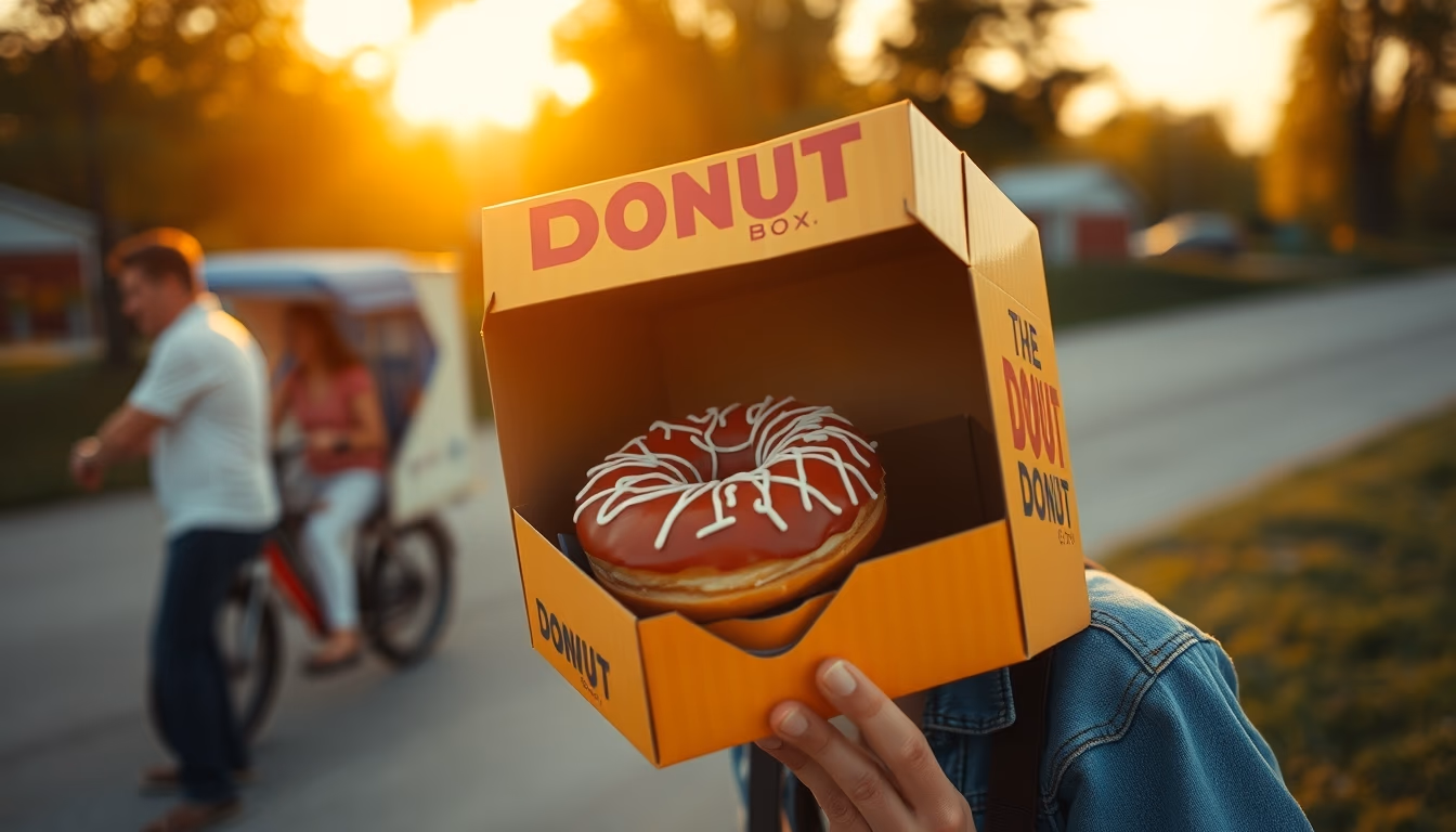 donut box variety in editorial style
