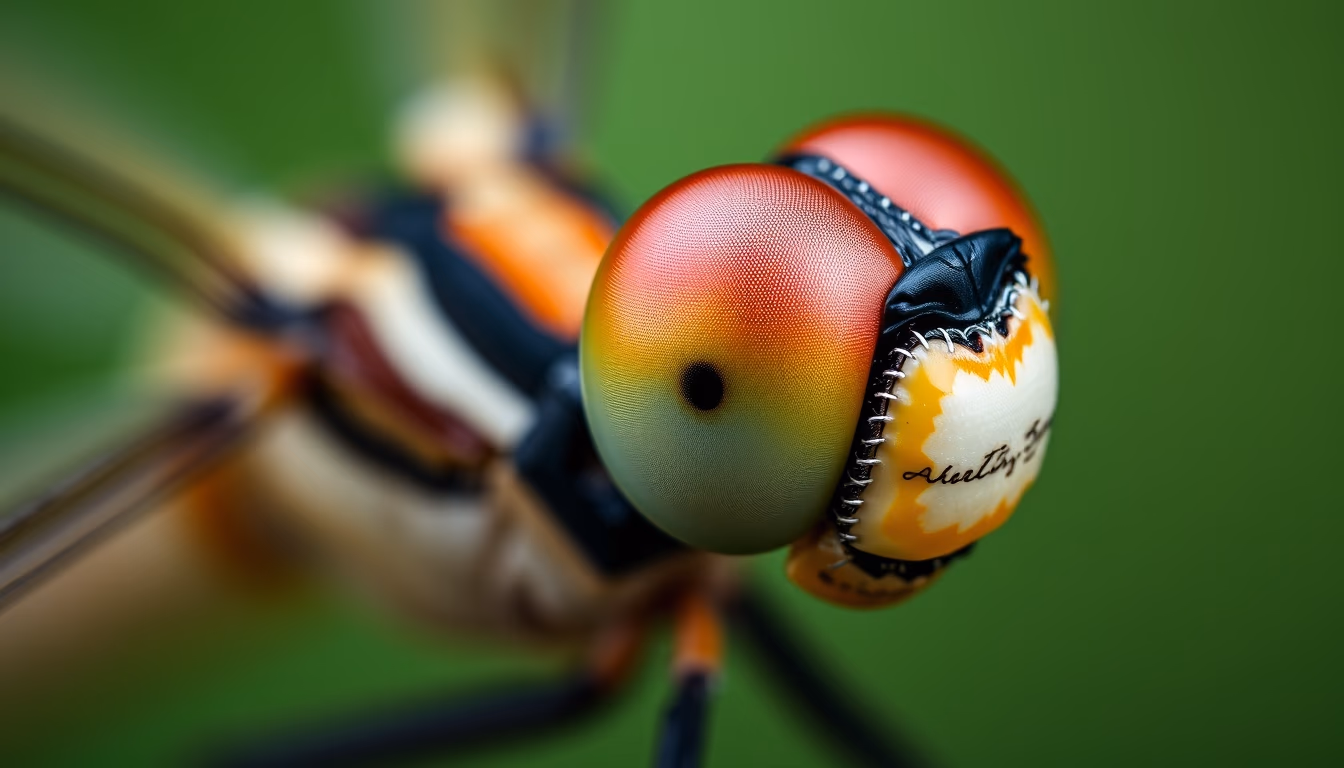 dragonfly eye closeup in editorial style