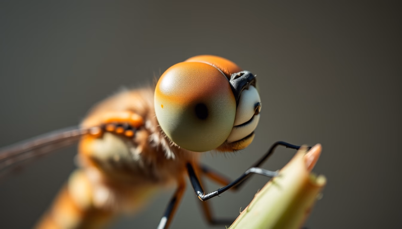 dragonfly eye closeup in editorial style