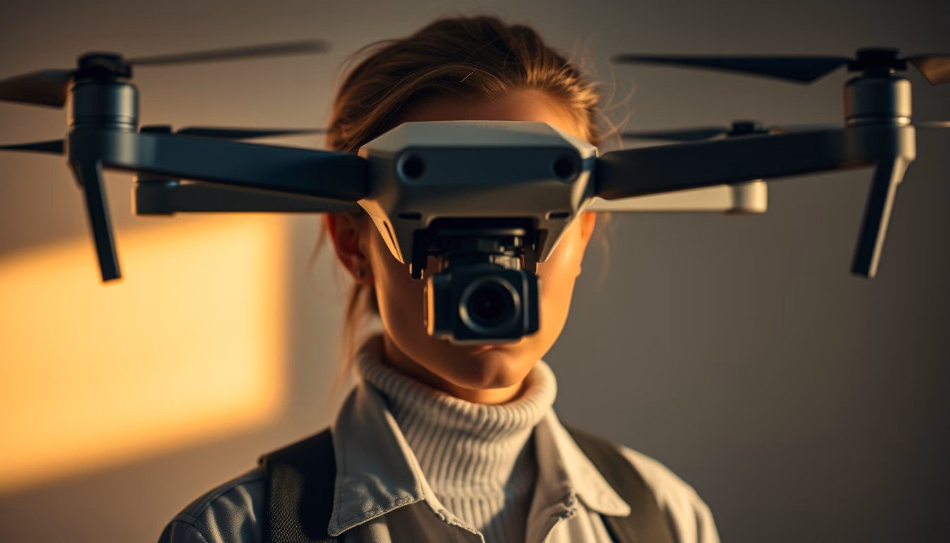 drone delivery package in editorial style