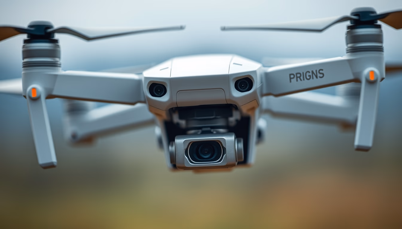 drone delivery package in editorial style