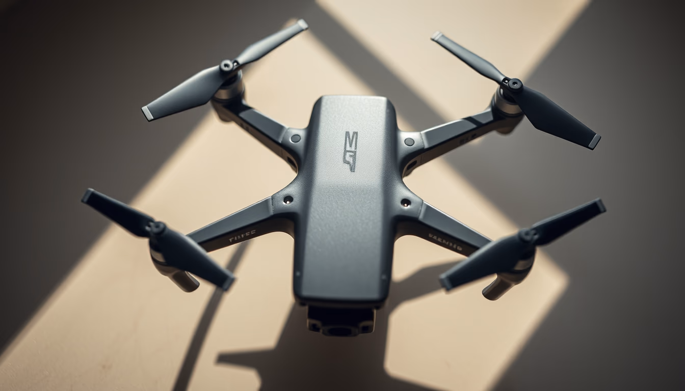 drone delivery package in editorial style