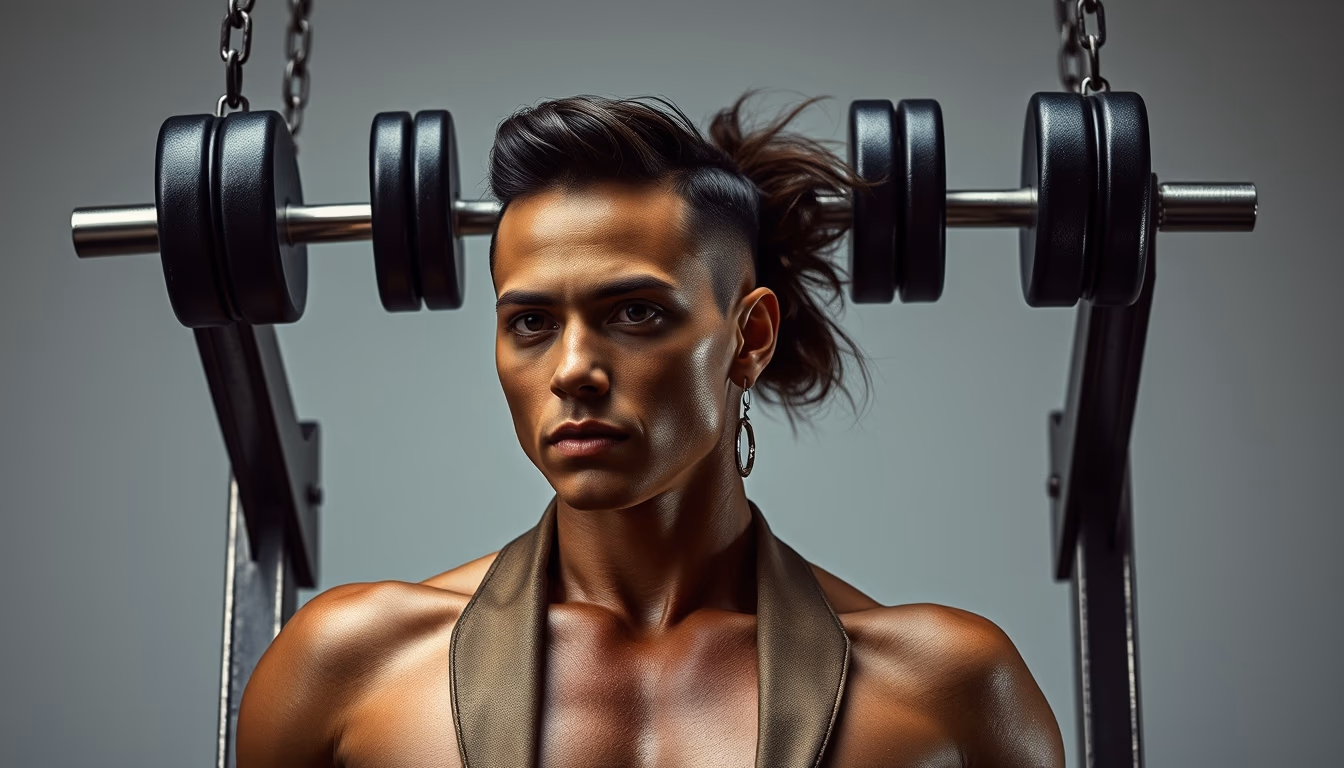 dumbbell rack steel in editorial style